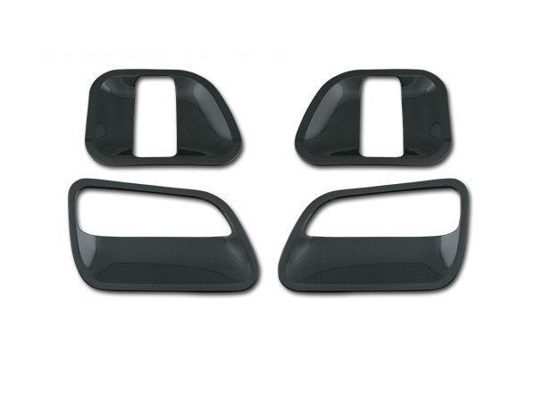 ハイエース 200系 平織カーボン調 17点セット ドアミラーカバー ドアハンドルカバー ドアハンドルプロテクター リアゲートノブカバー FFCRYSTALESIA_COM