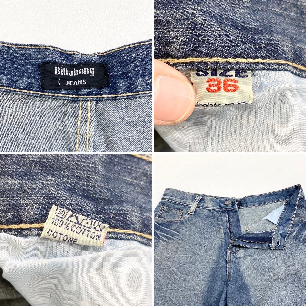 billabong 【ビラボン】デニムハーフパンツW33 USA USED