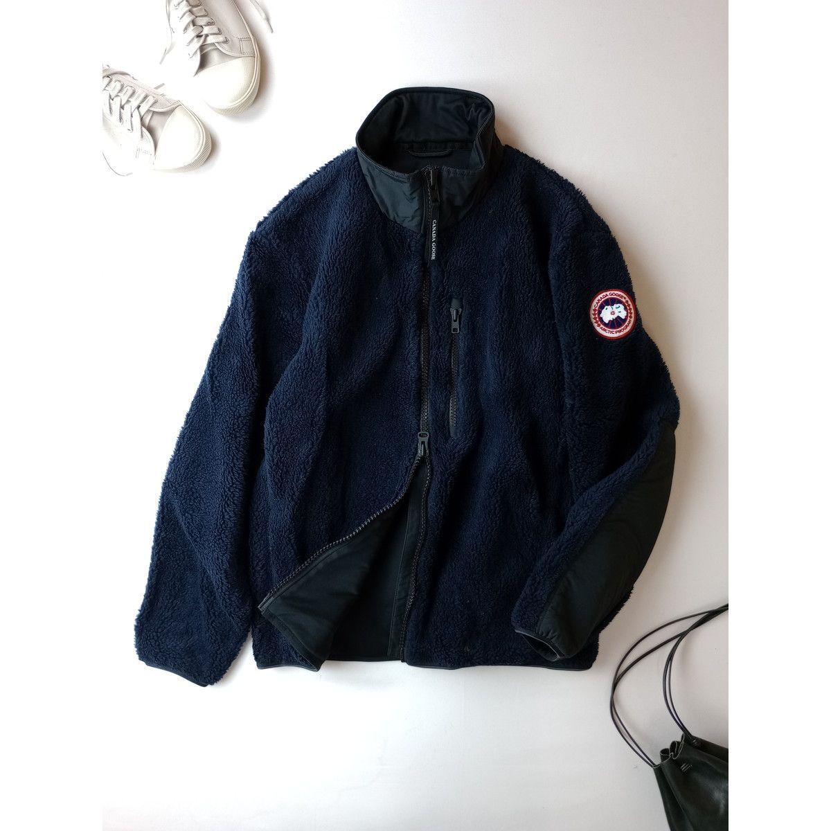 Ron Herman × CANADA GOOSE ロンハーマン カナダグース Kelowna Fleece Jacket フリースジャケット コート  ボア M ネイビー(118K+3881)24F - メルカリ