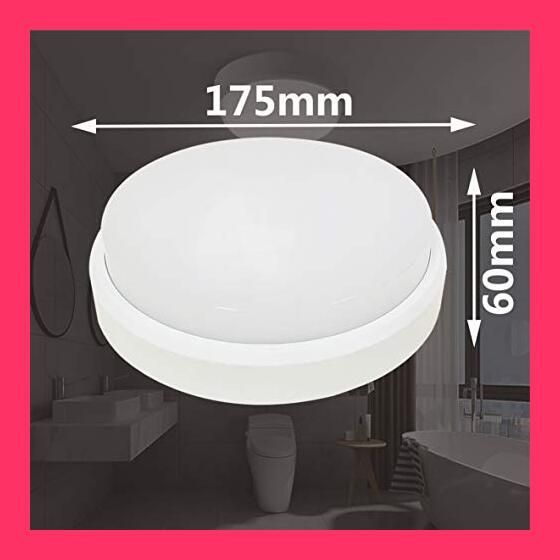 【スタッフおすすめ！】YC LED バスルームライト 丸型 ip65 防湿・防雨型 天井直付型・壁直付型 浴室灯 ledポーチ灯 バスルーム照明 防湿ライト 10W PSE認定済 (10W 電球色 3000K)