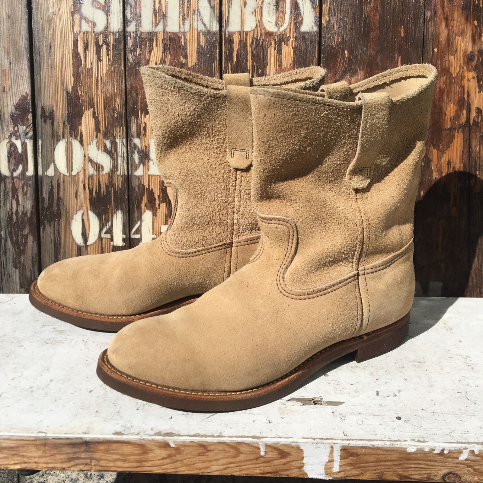 94年製 廃盤 REDWING レッドウイング 羽根タグ スエード ベージュ 