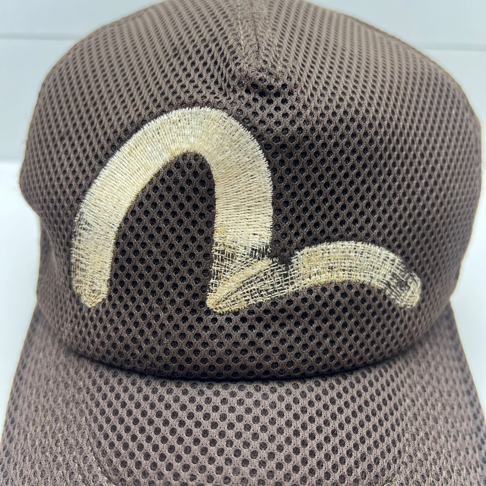 EVISU ビンテージ 白カモメ メッシュ キャップ ブラウン EVISU ビンテージ 白カモメ メッシュ キャップ ブラウン