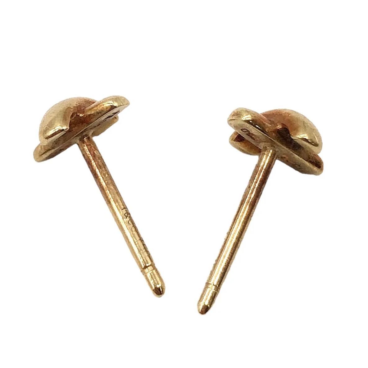 ♪7286 TIFFANY&Co. K18YG イエローゴールド クロスステッチ ピアス