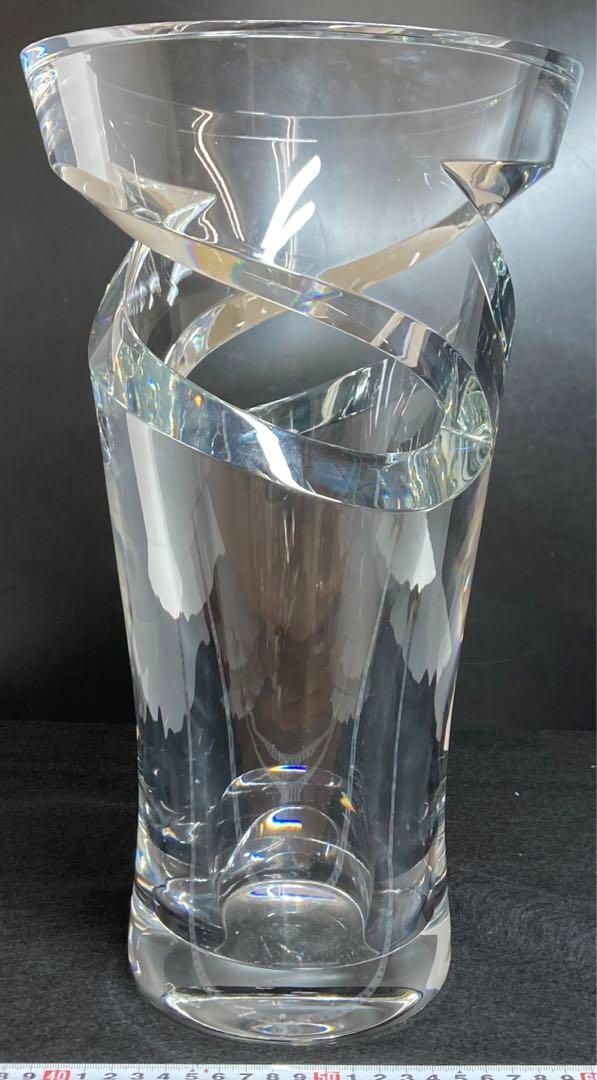 バカラ スパイラル 特大花瓶 高さ37.8㎝ ちひこ東な6-1107 1F