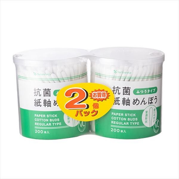 まとめ買い-48点セット ＶＣ２０抗菌紙軸めんぼう２００本 ２個組 山洋 綿棒