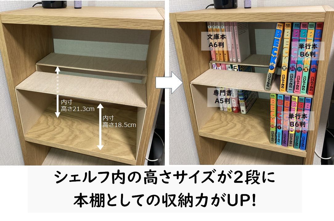 コの字棚 1セット （高さ2段サイズ） 無印良品スタッキング