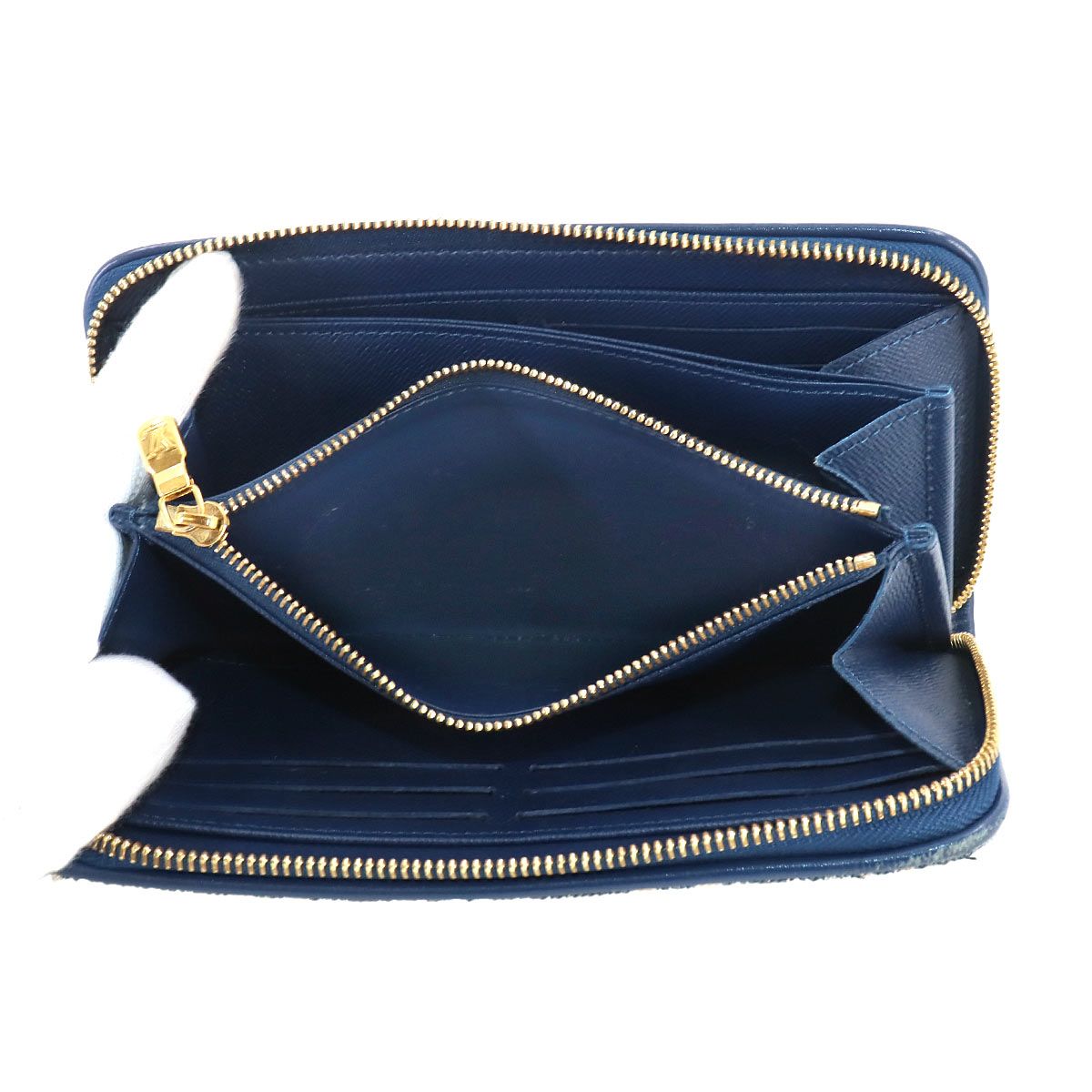 未使用級IC搭載 箱袋ヴィトン ジャガード デニム ジッピーウォレット