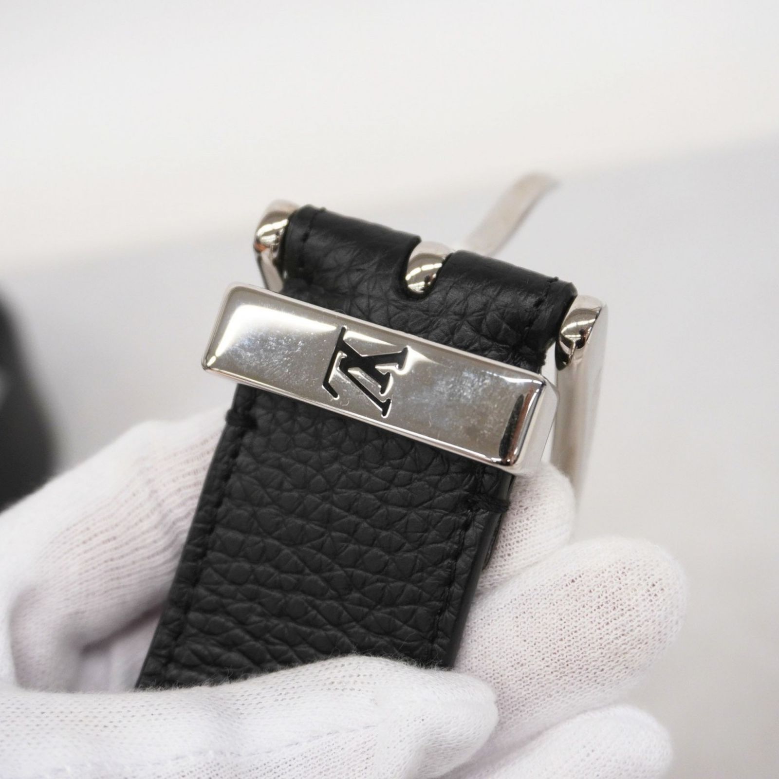 ルイヴィトン サンチュール ポンヌフ レザーベルト ブラック M6065 メンズ LOUIS VUITTON（ルイ・ヴィトン） サンチュールポンヌフ ベルト