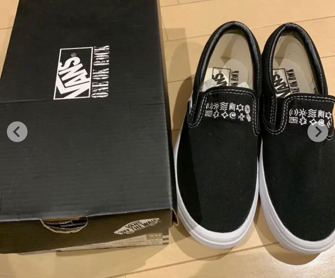 vans スリッポン スニーカーワンオクコラボ - ヒイラギショップ