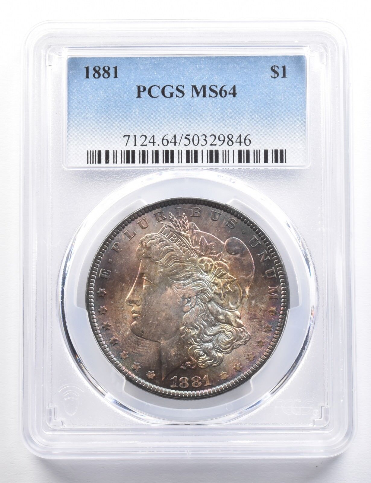1881年 モルガン銀貨 MS64 PCGS レインボーT - メルカリ