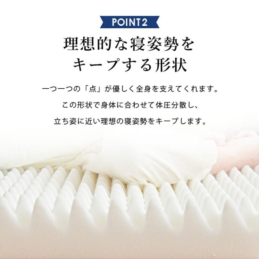 日本製 四つ折り凹凸マットレス