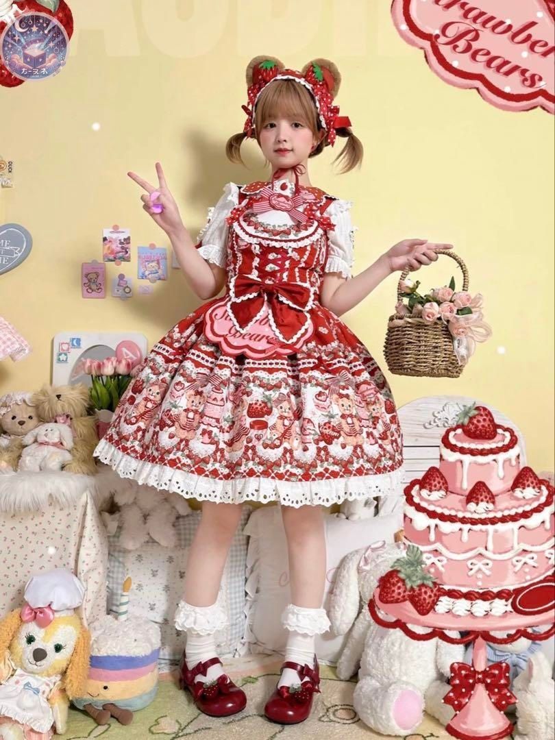 いちご柄ワンピース