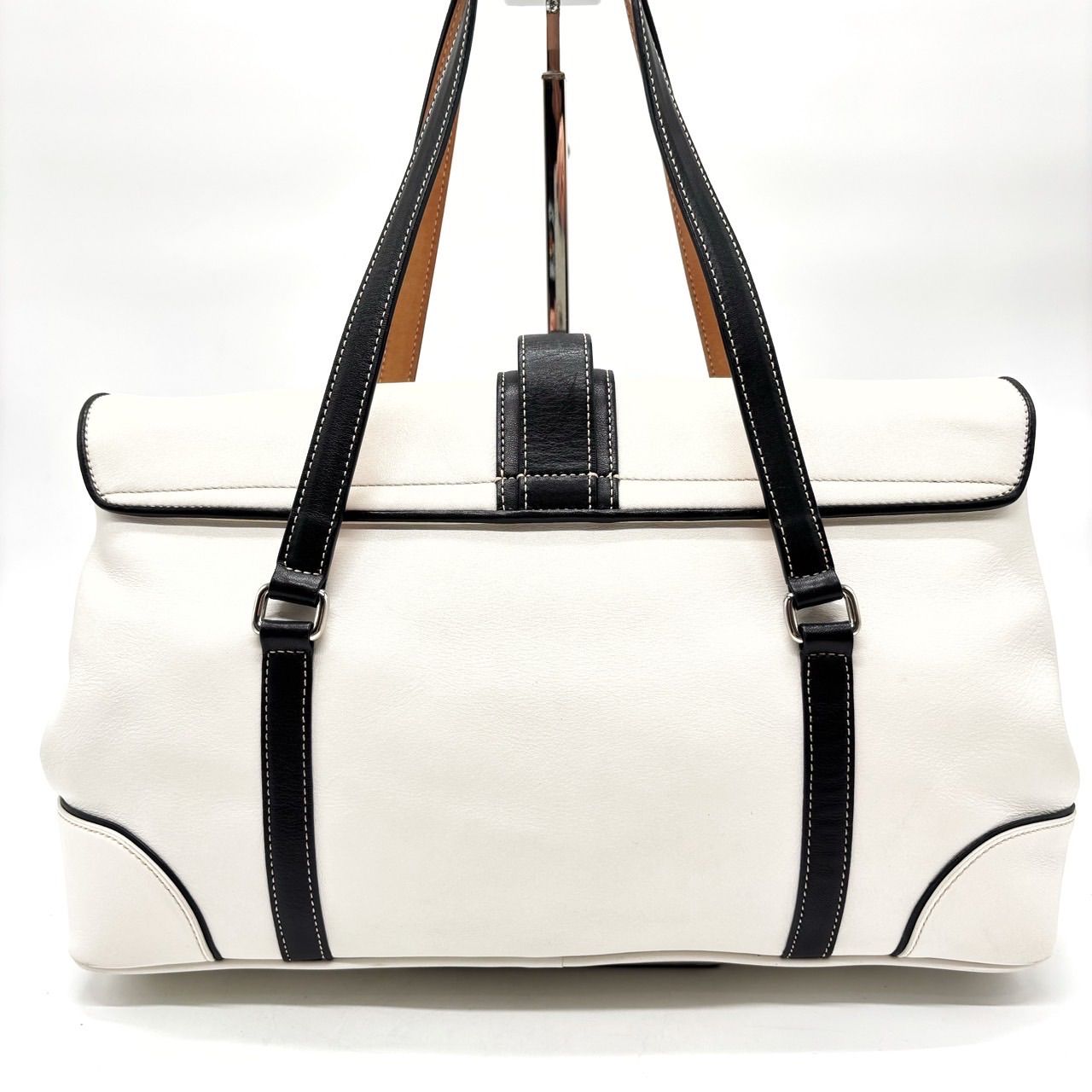 良品】 COACH コーチ シグネチャートートバッグ ハンドバッグ フラップ 