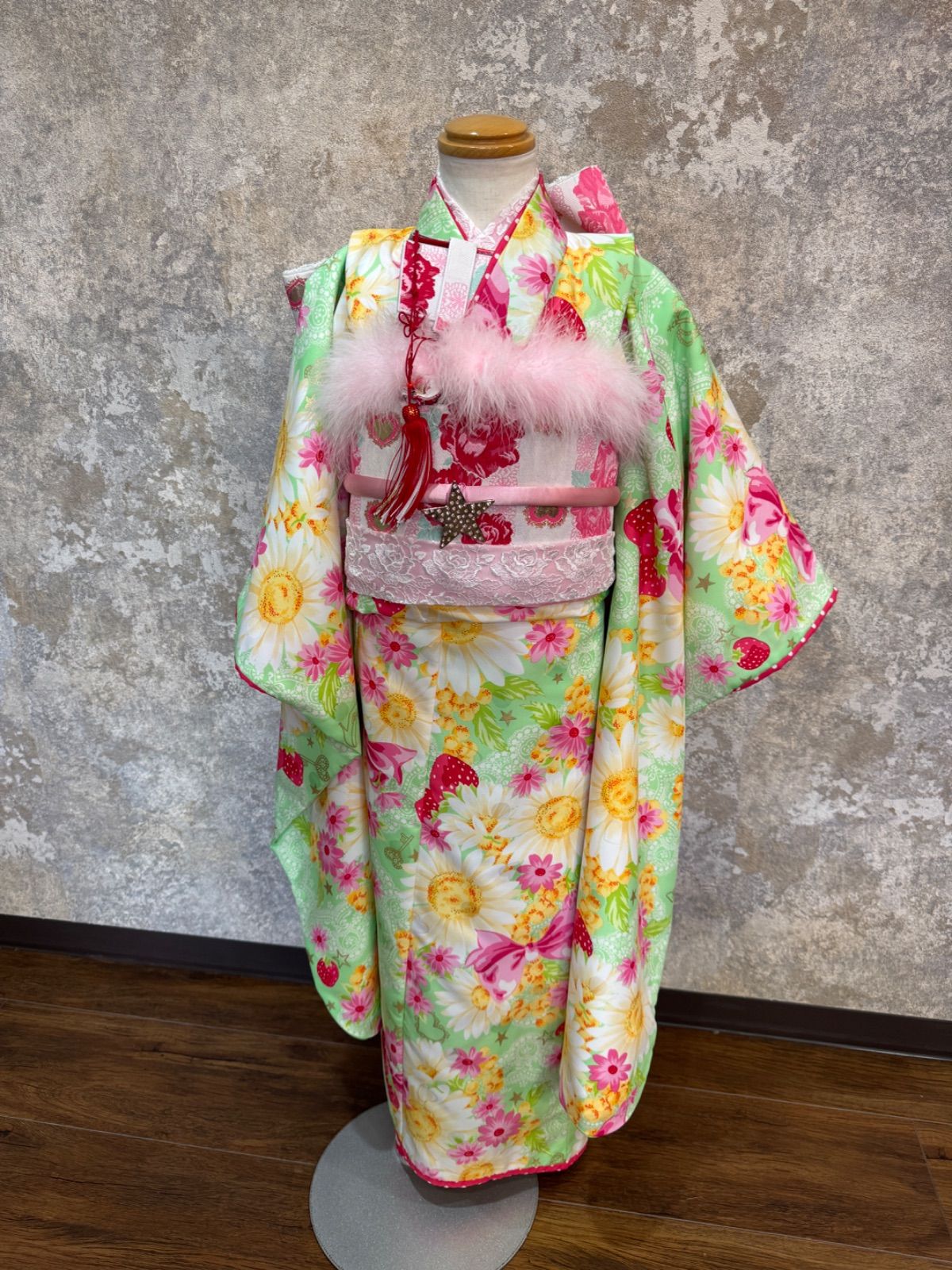 七五三 着物 Seiko Matsuda  松田聖子 フルセット 平和屋着物[]松田聖子 SEIKOMATSUDA 七五三 女の子 祝着 リボン 草花文