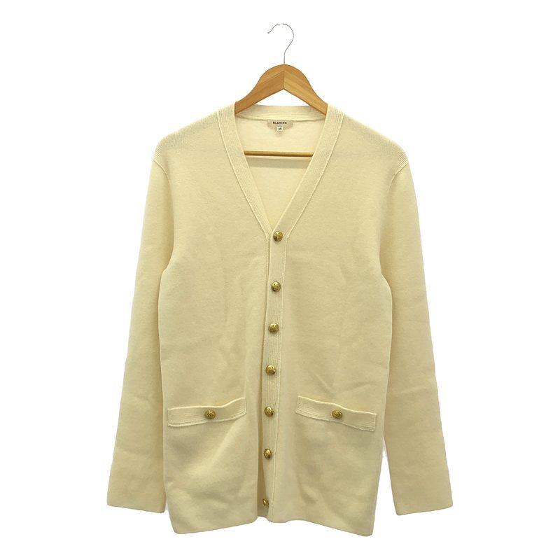 美品】 BLAMINK / ブラミンク | ウール カシミヤ 金ボタン 12G V 美品】 BLAMINK / ブラミンク | ウール カシミヤ 金ボタン 12G V