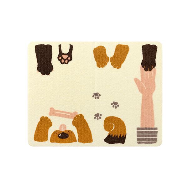 まとめ サンコーおくだけ吸着 ペット用ランチョンマット 犬柄 KX-32 1枚 ×5セット