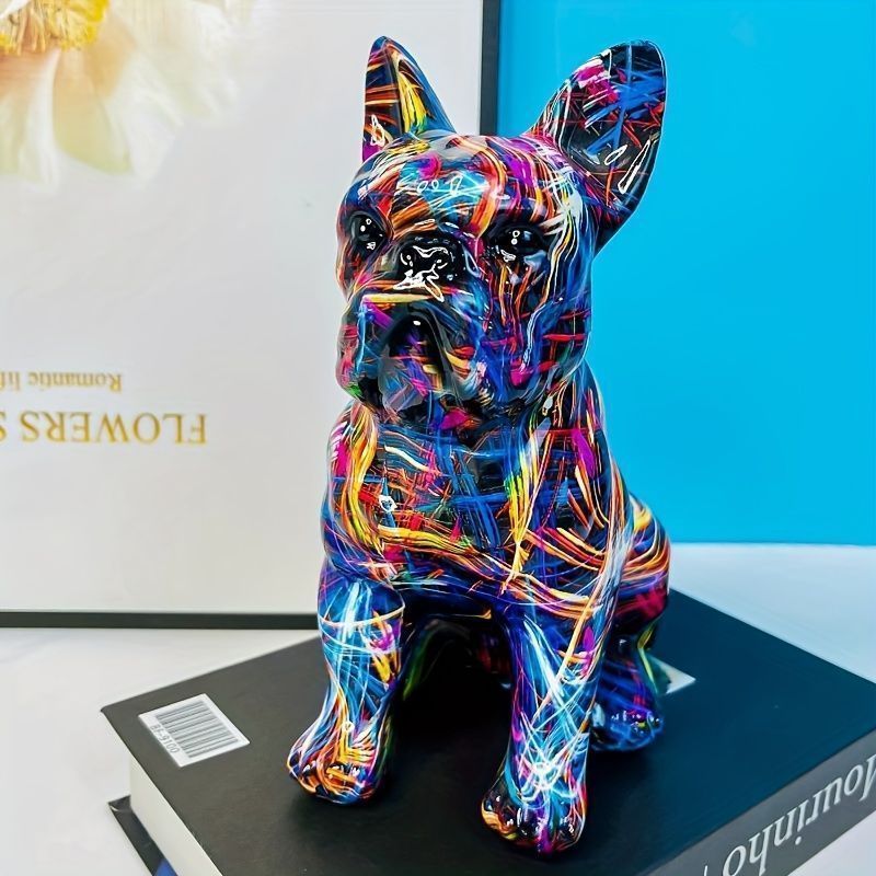 カラフルドッグフィギュア フレンチブルドッグ カラフルライン ドール
