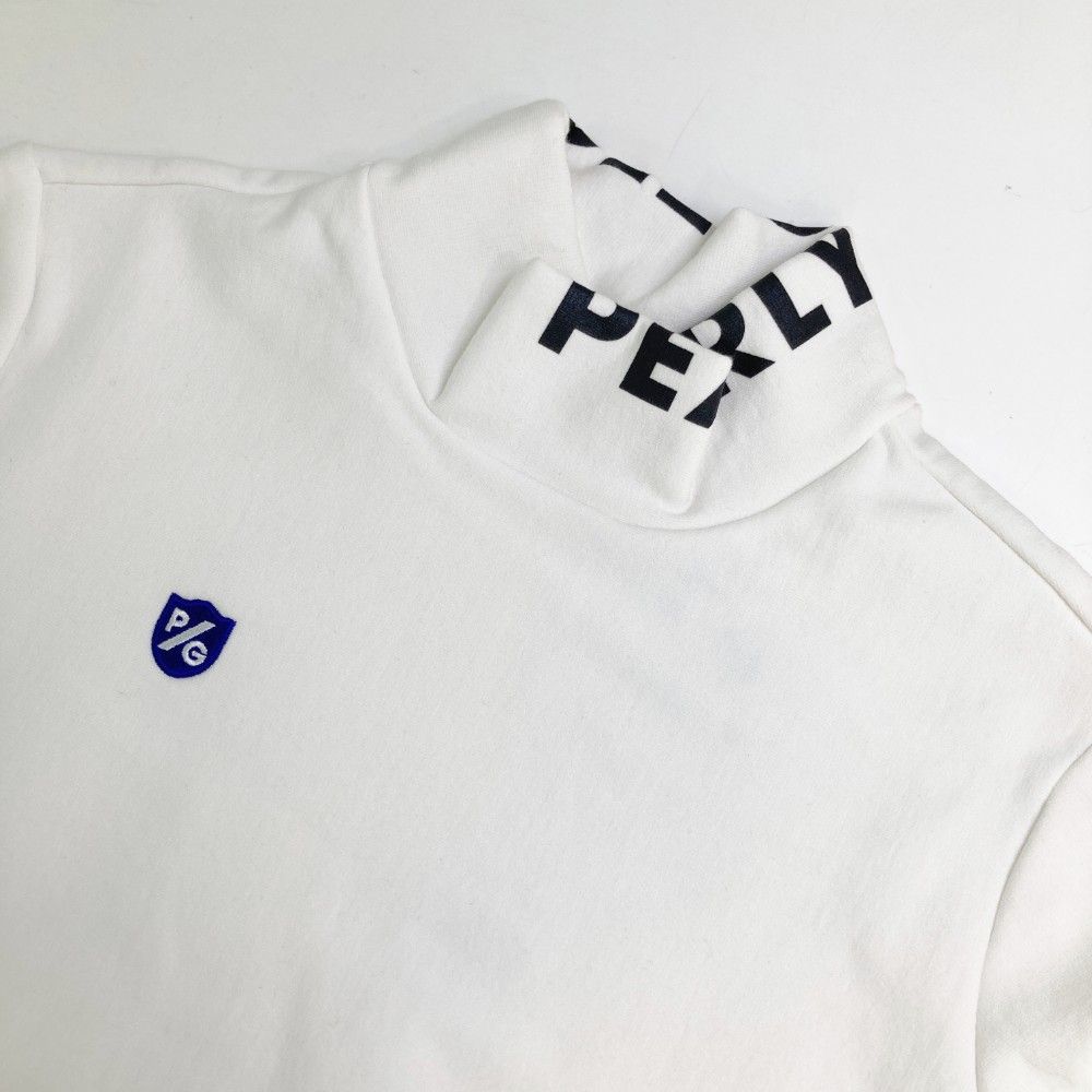 サイズ：1 PEARLY GATES パーリーゲイツ  ハイネック 長袖Tシャツ 裏起毛  ホワイト系 [240101427195] ゴルフウェア レディース ストスト サイズ：1 PEARLY GATES パーリーゲイツ ハイネック 長袖Tシャツ