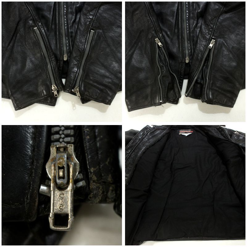 70s BROOKS シングルライダース サイズ36 USA製 70年代 楽天市場】70's USA製 ビンテージ □ Brooks 本革 レザー シングル