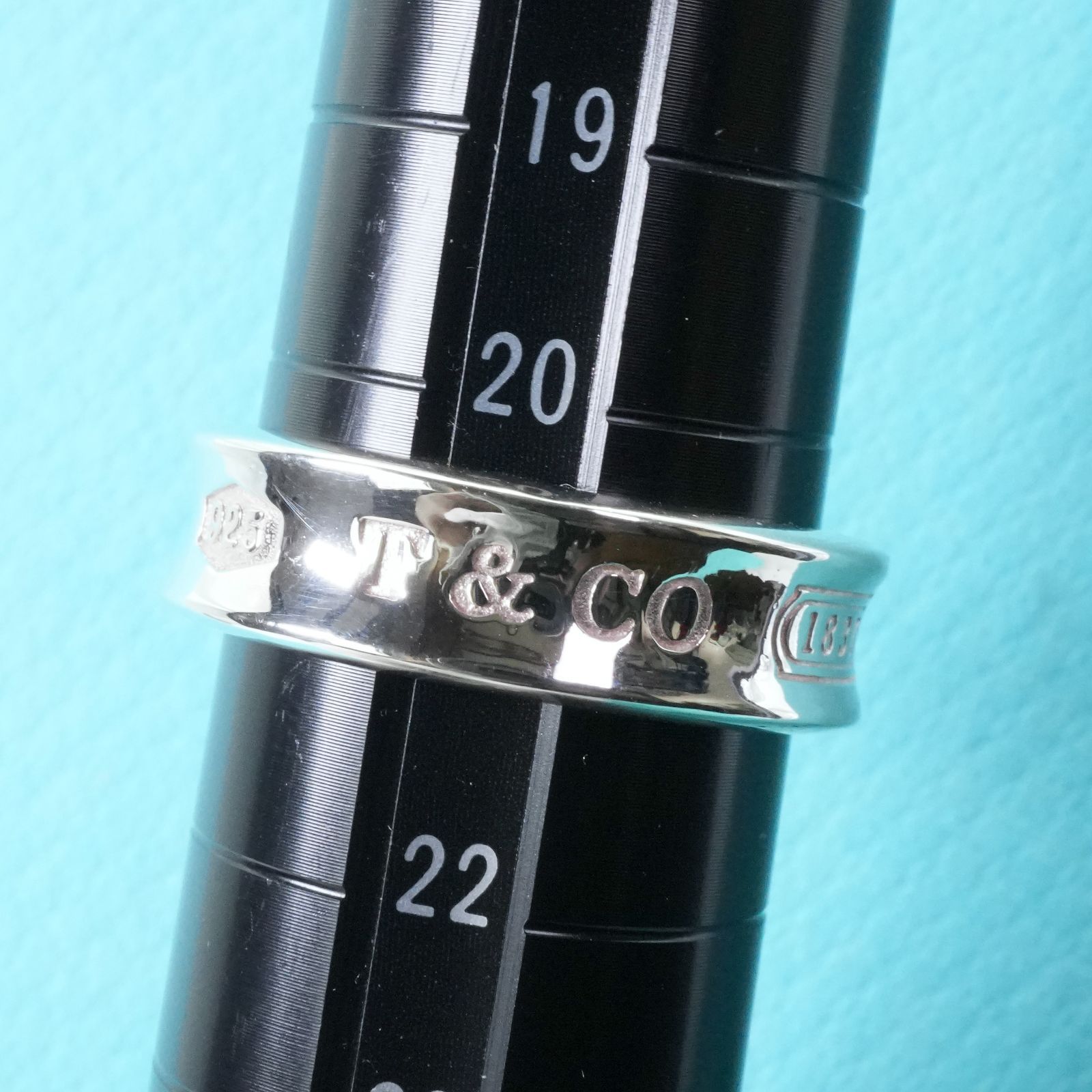極美品21号 ティファニー 1837 ナロー ミディアム リング/25