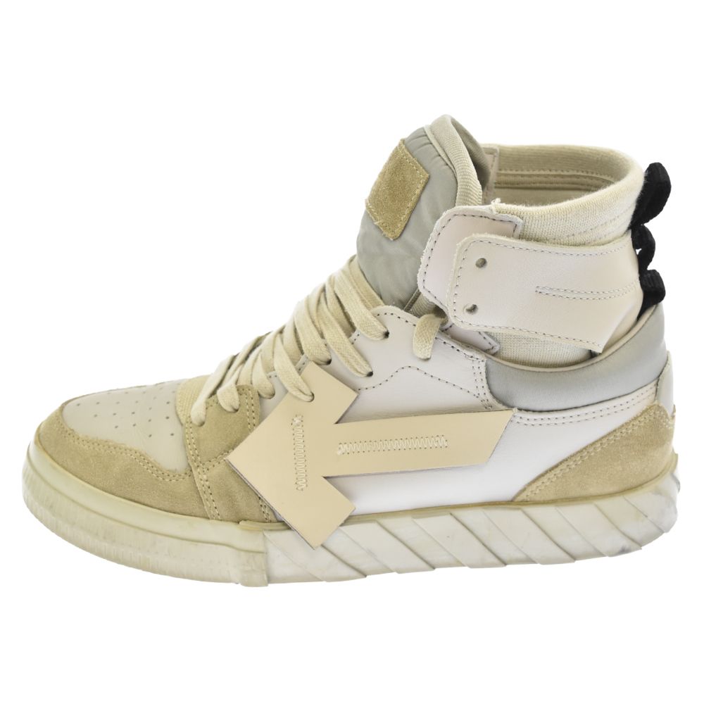 ◆OFF-WHITE オフホワイト◆ハイカット レザー スニーカー OFF-WHITE (オフホワイト) HIGH TOP VULCANIZED LEATHER