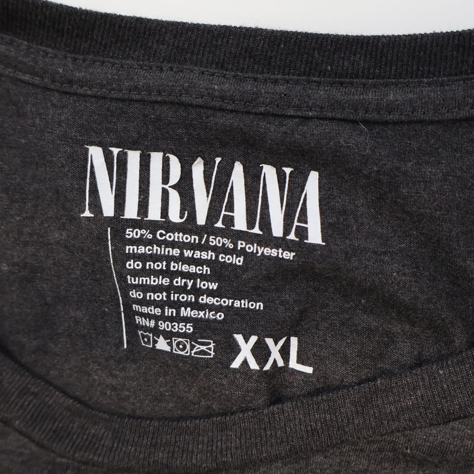 ニルヴァーナ】XXL グレー 2018 NIRVANA スマイル プリント T