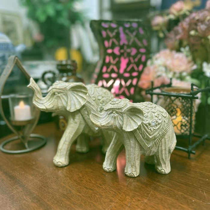 置物　象　美術品 象牙 置物 象5頭 | 古美術ささき