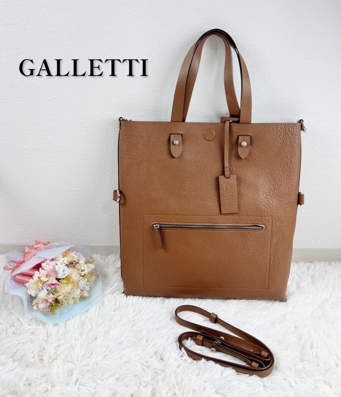 GALLETTI ガレッティ レザーバッグ リバーシブル - メルカリ