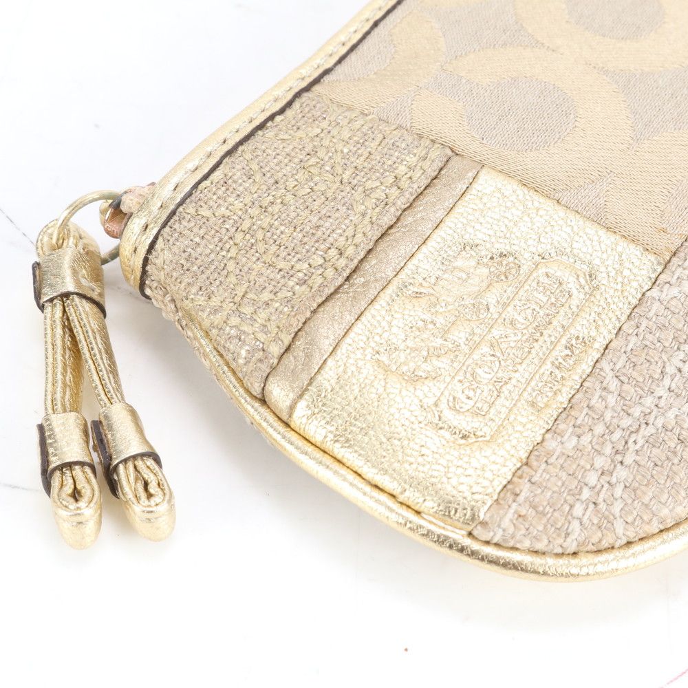 ✨新品 未使用✨COACH シグネチャー コインケース パッチワーク レザー 美品 コーチ パッチワーク シグネチャー オプアート レザー