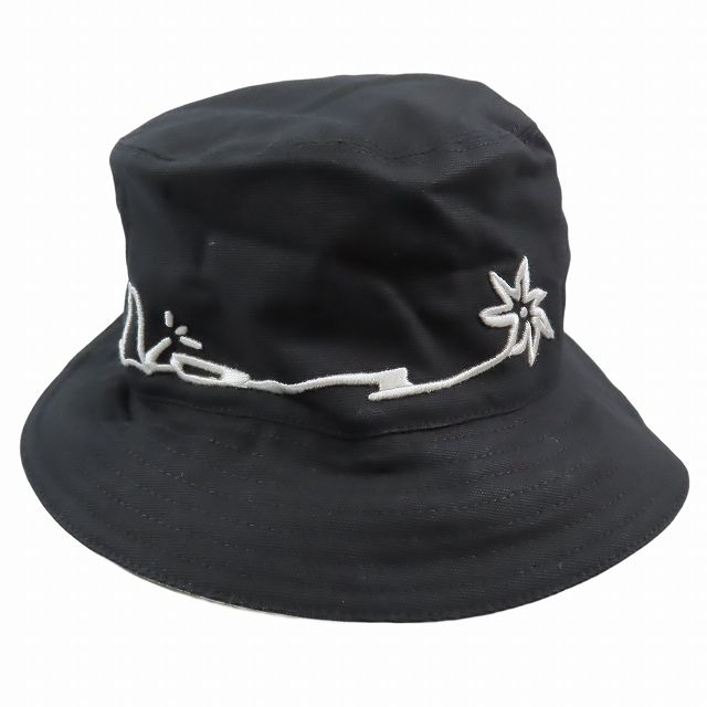 22AW ディオール Dior × トラヴィススコット Travis Scott Cactus Jack Dior Bob Hat ボブハット バケットハット 帽子 L 黒 ブラック|5JBA4 メンズ レディース