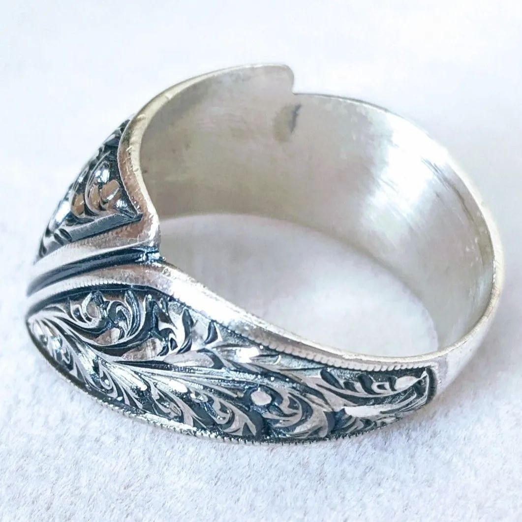 NEW＊トルコ製 ハンドメイド メンズリング シルバー925（ライオン