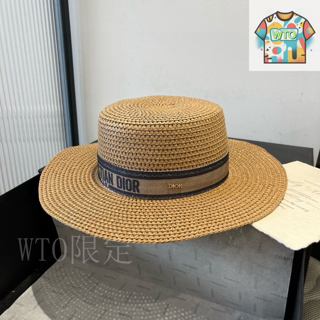 【夏の日差しによく似合うストローハット♪】DIOR ボブハット DIOR | D-Bobby ボブハット ストロー & リボン