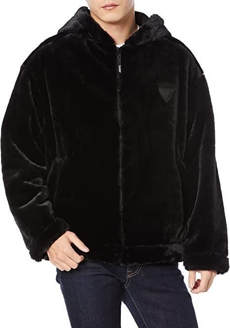 33518タ GUESS アウター UNI HOODED KNIT JKT L ゲス アウトレット