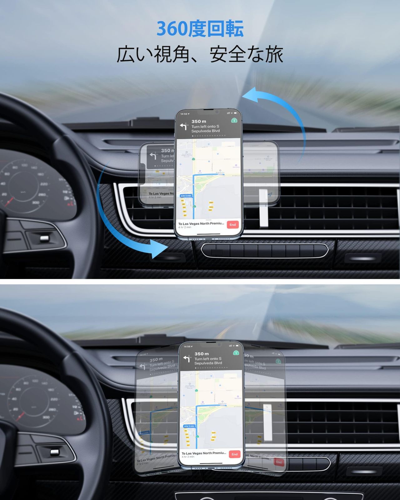 【人気商品】iphone 車載ホルダー 車載ホルダー マグセーフ スマホホルダー カーマウント Mag-safe Mag-safe For Mag-safe マグセーフ車載ホルダー ホルダー 車 電波干渉なし iPhone 落下防止 N52磁石十六個 磁力強化