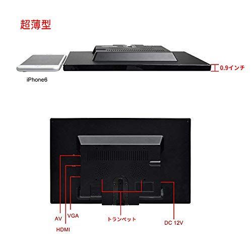 在庫限り解像度1024*600 10.1インチ 液晶 小型 モニター 1024X600解像度 車載ディスプレイ スピカー内蔵  タッチボタン、セキュリティ監視カム用、 HDMI VGA AVなど接続?Pi Xbox 360 Windows 7810対応 - メルカリ