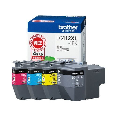 インクカートリッジＬＣ４１２ＸＬ－４Ｐ　４色パックLC412XL-4PK【ブラザー】