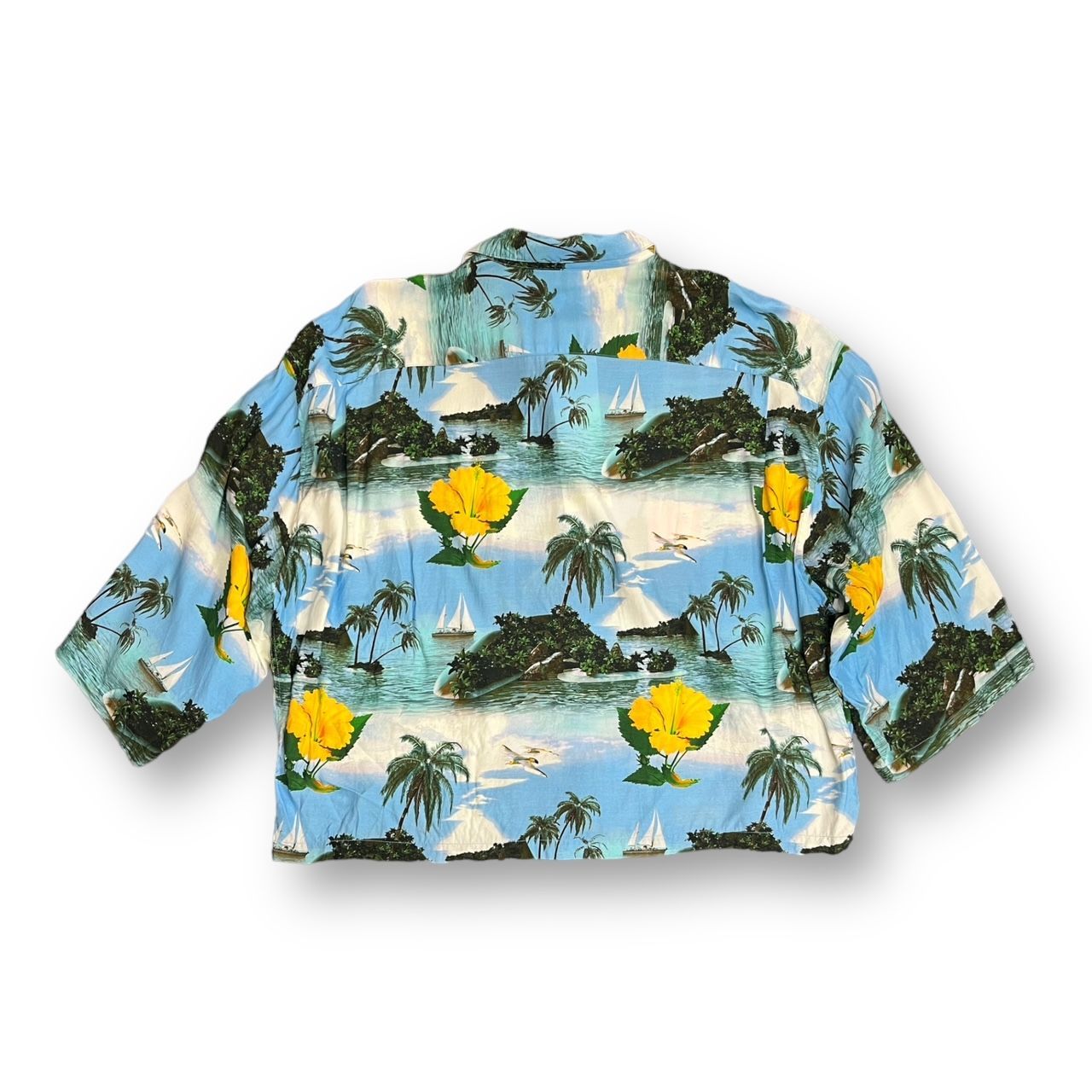 定価38500円 doublet 19SS GRADATION NEON EMBROIDERY ALOHA SHIRT