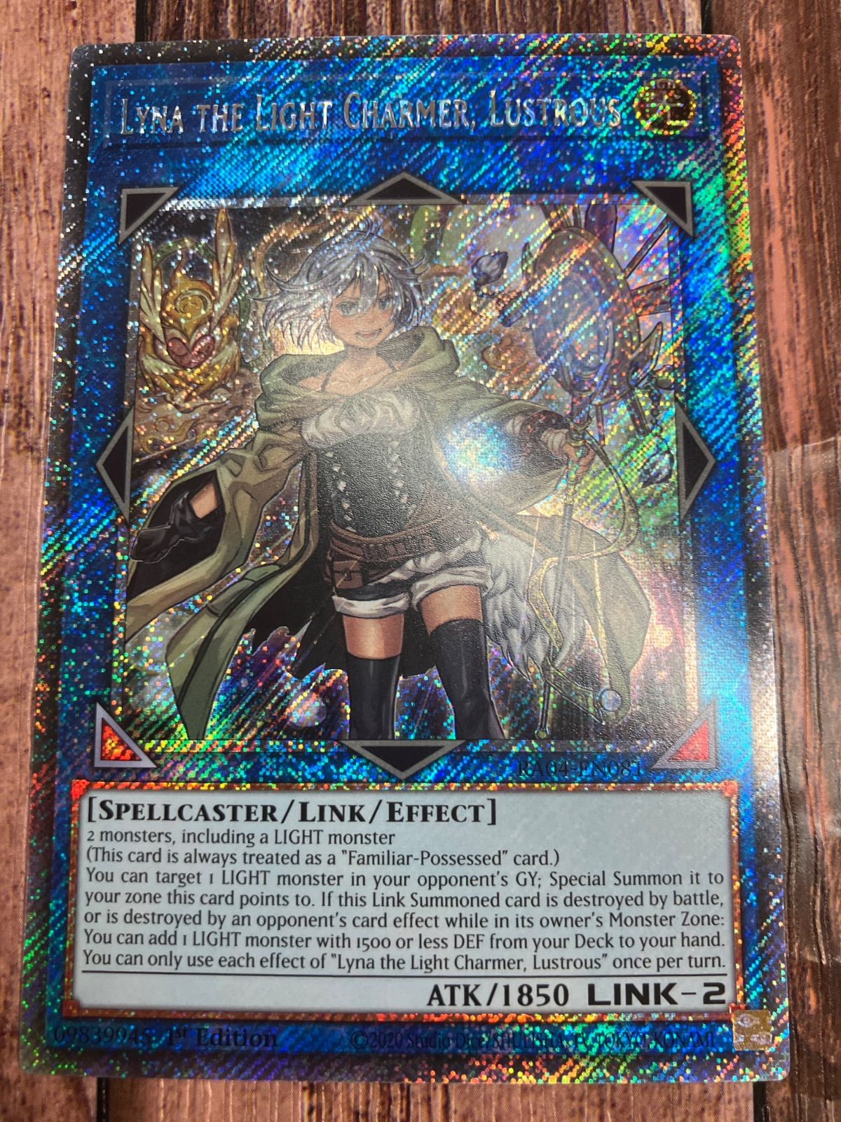 遊戯王 EU版 英語版 照耀の光霊使いライナ プラチナシークレット
