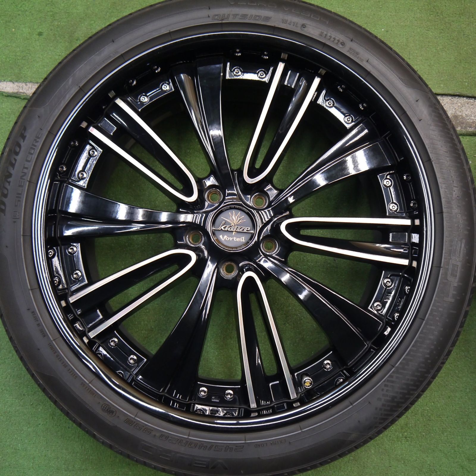 バリ溝！23年！キレイ！9.5分Kranze Vorteil 245/40R20 ダンロップ VEURO VE304 クレンツェ ヴォルテイル 20インチ PCD114.3/5H5070205Hノ