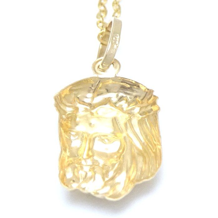 キリストモチーフ ネックレス K18YG イエローゴールド/75935【中古  