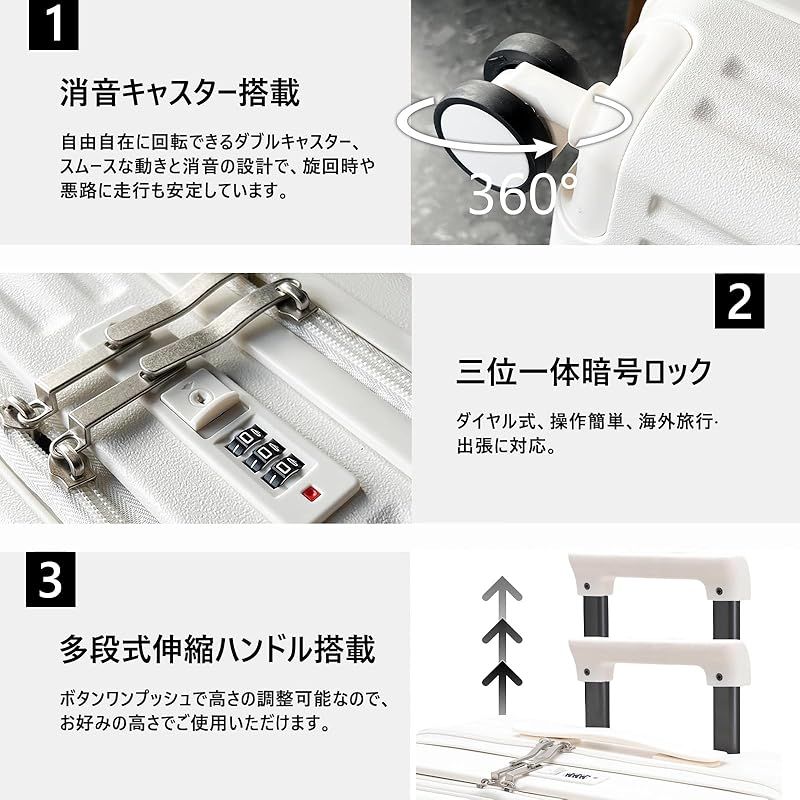 RoamRover] スーツケース フロントオープン 機内持ち込み