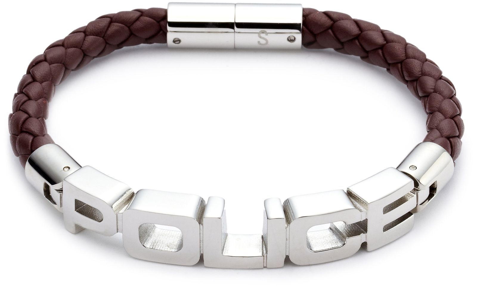 Color 23873BLC-S ポリス POLICE SIGNATURE ステンレス×レザー ブレスレット メンズ 23873BLC-S