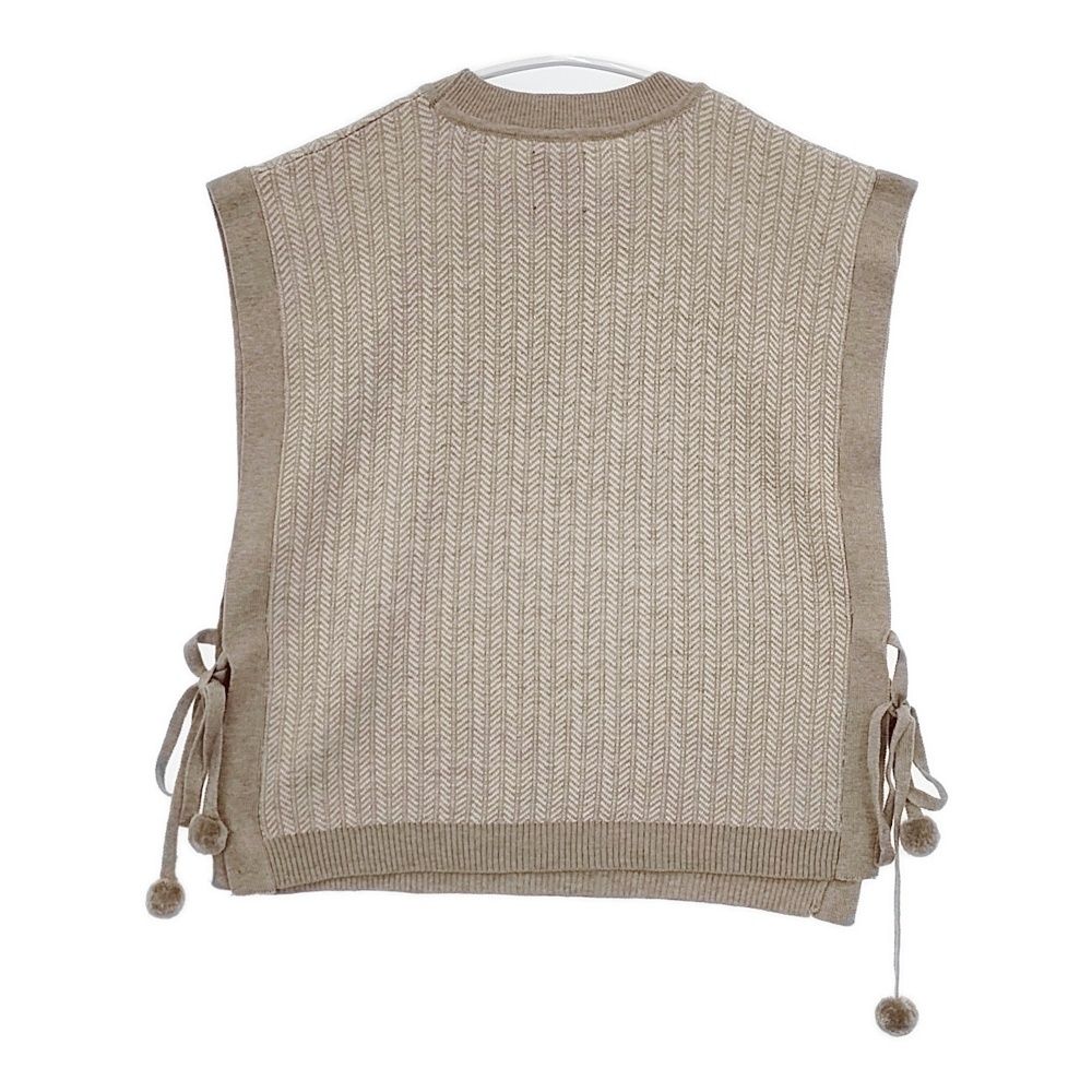 オオカミとフクロウ ptm-2313 オオカミと生成り森のメルアント ニット ベスト ベージュ ホワイト レディース 5-0914 T