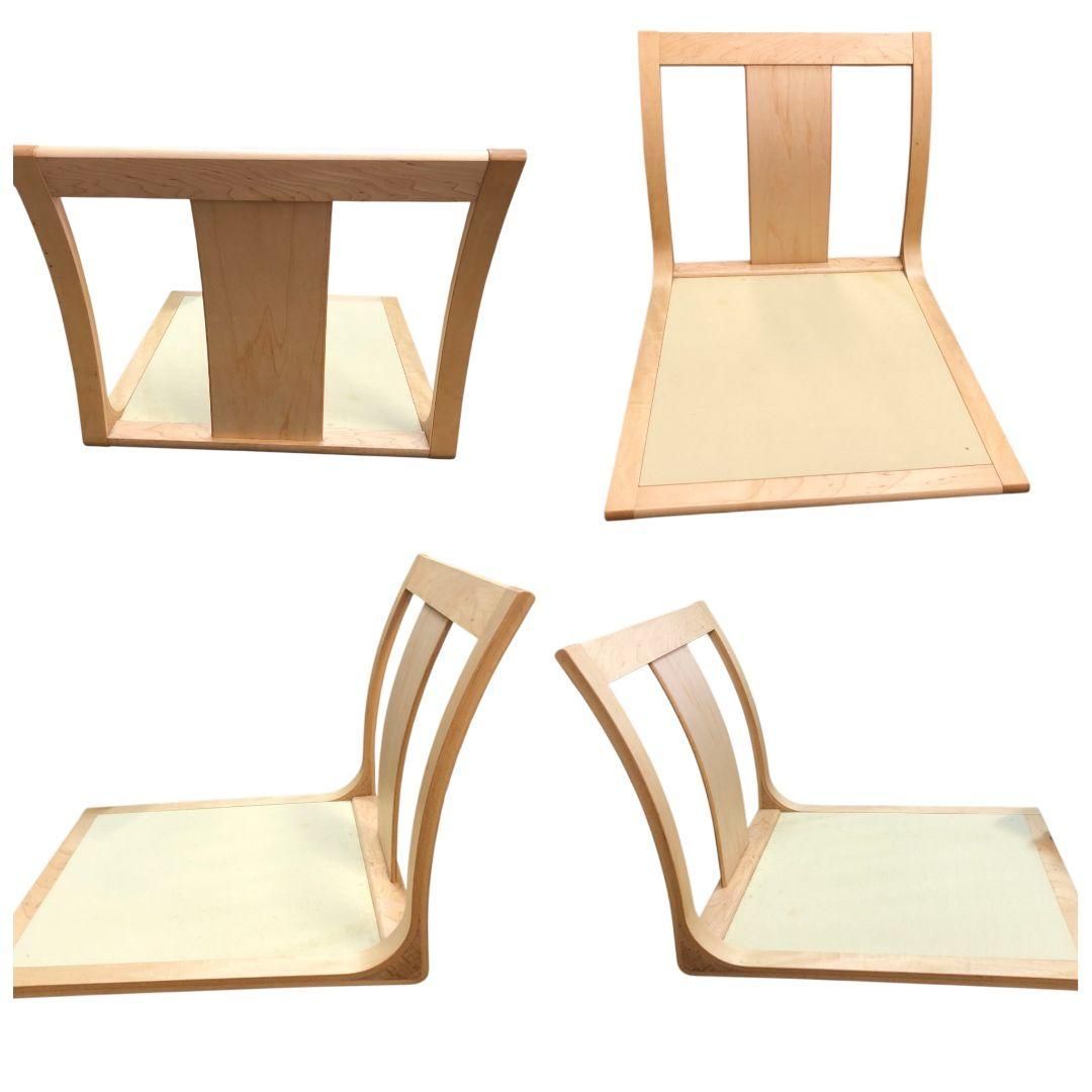 希少】天童木工 木製座椅子 天然木 座椅子 4個セット クッション