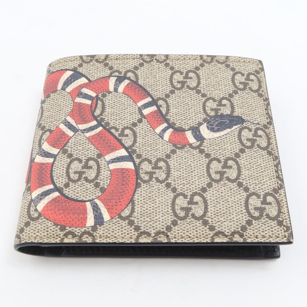 美品 GUCCI グッチ 451266 GGスプリーム キングスネーク 二