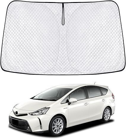 プリウス40系 サンシェード プリウスα ZVW40W|ZVW41W 車種 フロントガラス用 サンシェード カーシェード シェードカーテン UVカット 日よけ 遮光 断熱 マルチサンシェード 紫外線カット 高密度生地 日差し 折り