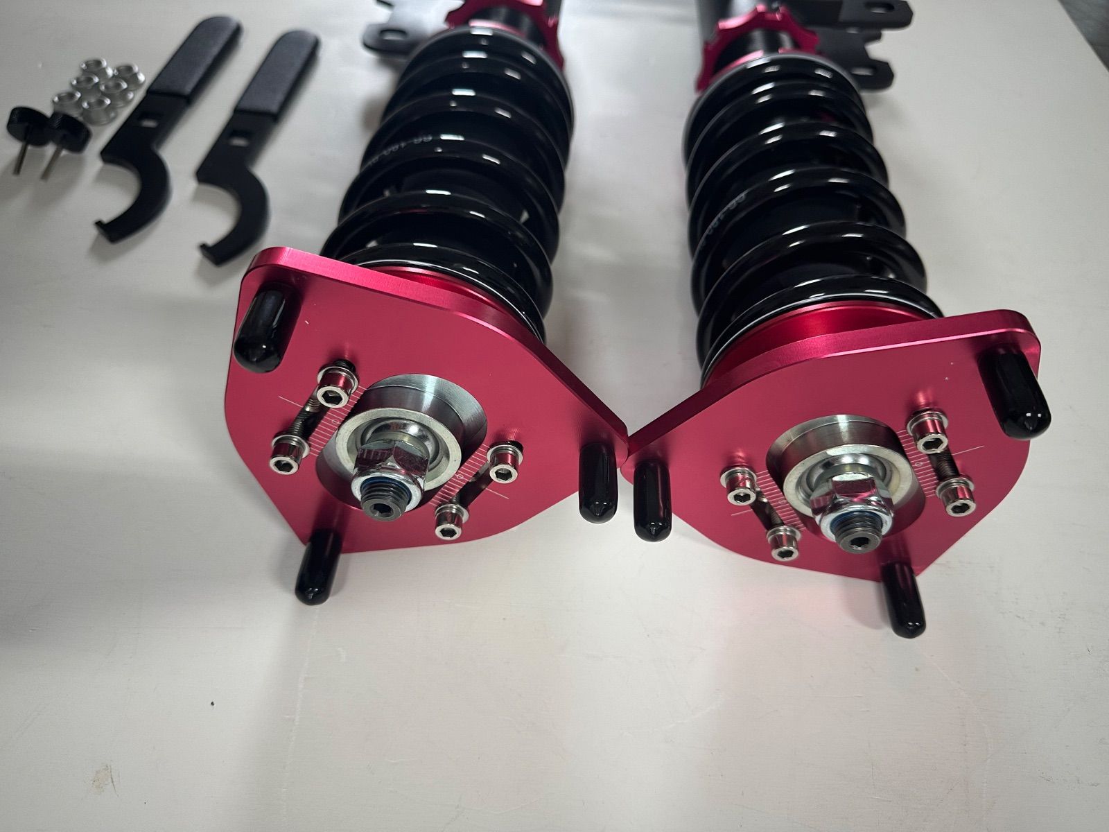 s15シルビアピロアッパーキャンバー調整付きフルタップ式減衰力36段調整車高調フロント左右1セット