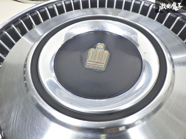 TOYOTA トヨタ 純正 MS80 85 100 クラウン ホイールキャップ ホイール カバー 3枚 14インチ 旧車 昭和 レトロ 魔王 棚 DECORATOM_COM_BR