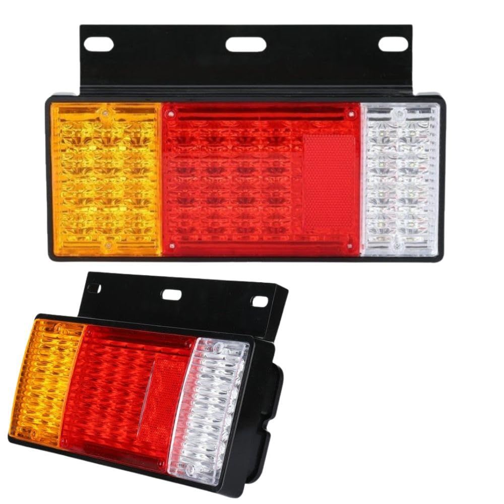 LEDテールランプ、88個LED搭載、大型316mm×190mm×67mm、左右セット、10V?30V対応、ブレーキ/ウインカー/バック/スモール機能付き