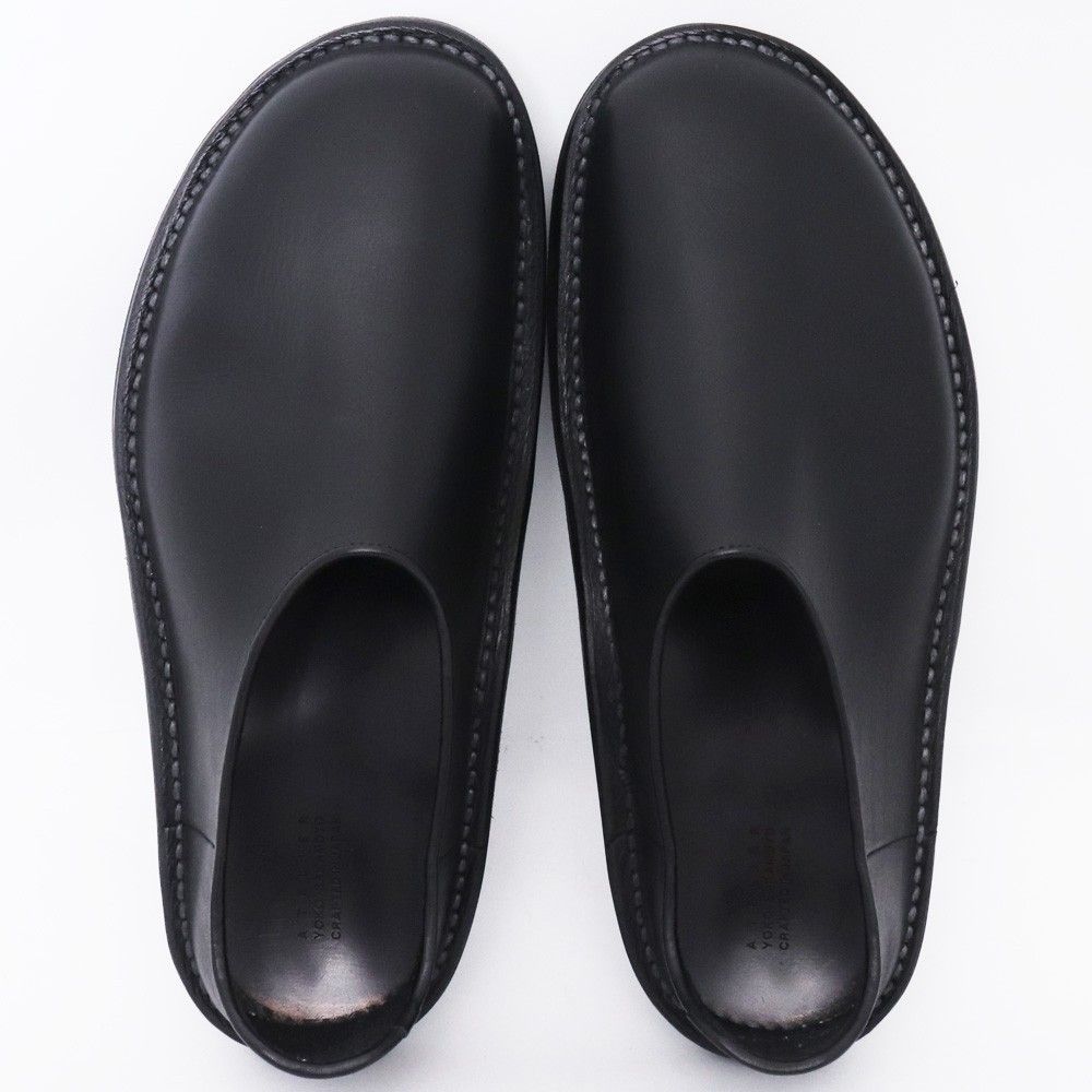 Yoko Sakamoto フードスプリングコート　新品未使用品 26.5cm YOKO SAKAMOTO Leather Footbed Slip- On ブラック